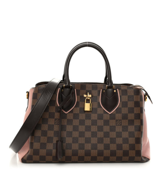 Pre-Owned Louis Vuitton Taurillon Damier Ebene Normandy Magnolia Bag