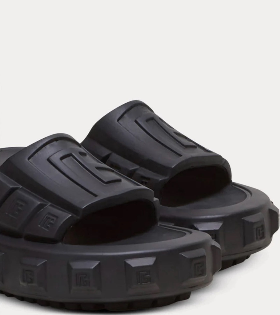 Brand New Black Balmain Ari Slides