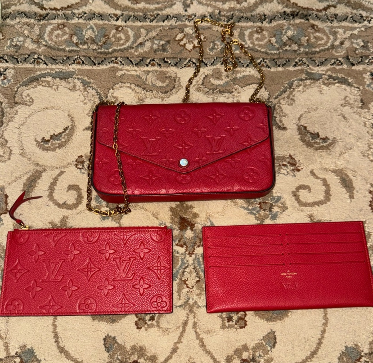 Pre-Owned Louis Vuitton 3 Piece Empriente Pochette